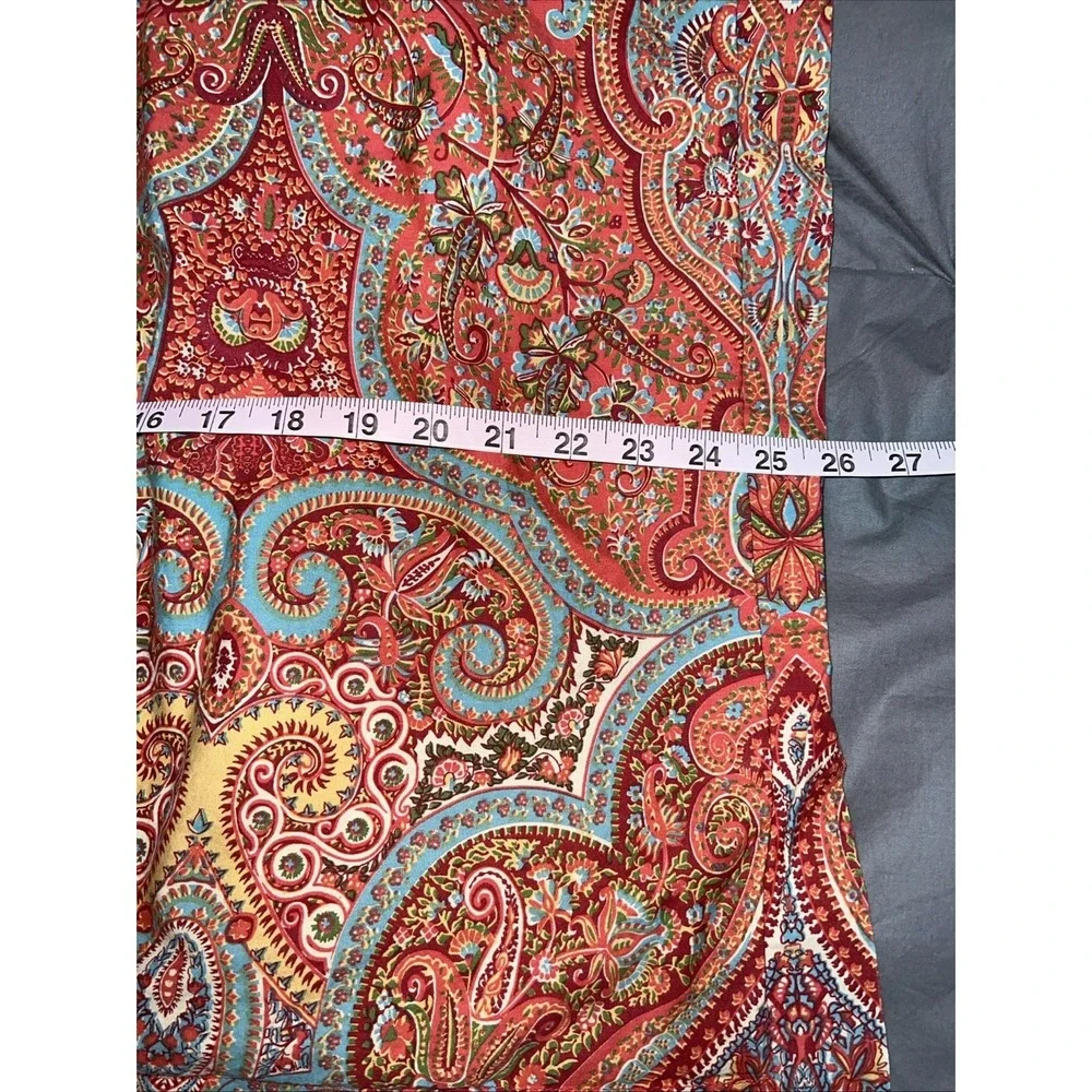 Ralph Lauren Paisley Accent Pillows in Coral and Aqua